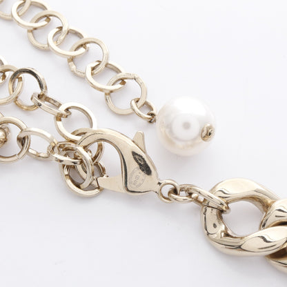 ネックレス GP フェイクパール ラインストーン ゴールド B22K シャネル アクセサリー CHANEL