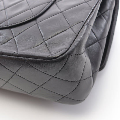 マトラッセ Wフラップ Wチェーンショルダーバッグ ラムスキン ブラック ゴールド金具 シャネル バッグ CHANEL