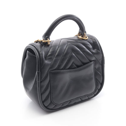 Vステッチ シェブロン チェーンショルダーバッグ ラムスキン ブラック ゴールド金具 2WAY シャネル バッグ CHANEL
