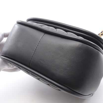 Vステッチ シェブロン チェーンショルダーバッグ ラムスキン ブラック ゴールド金具 2WAY シャネル バッグ CHANEL