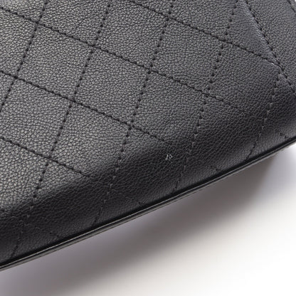マトラッセ チェーンショルダーバッグ レザー ブラック ゴールド金具 2WAY シャネル バッグ CHANEL