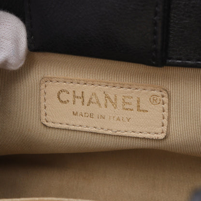 マトラッセ チェーンショルダーバッグ レザー ブラック ゴールド金具 2WAY シャネル バッグ CHANEL