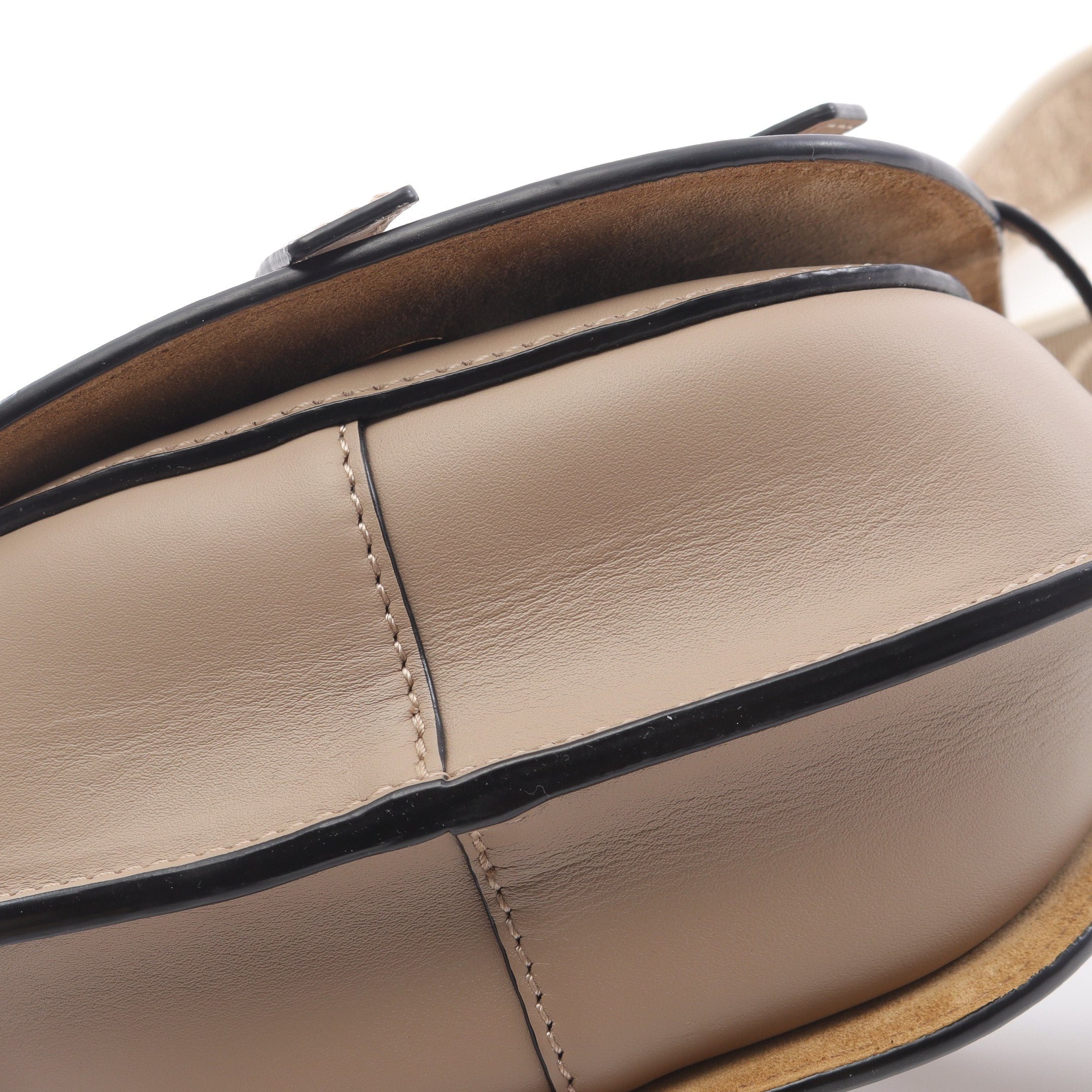 ゲート デュアルバッグ ミニ ショルダーバッグ レザー グレーベージュ