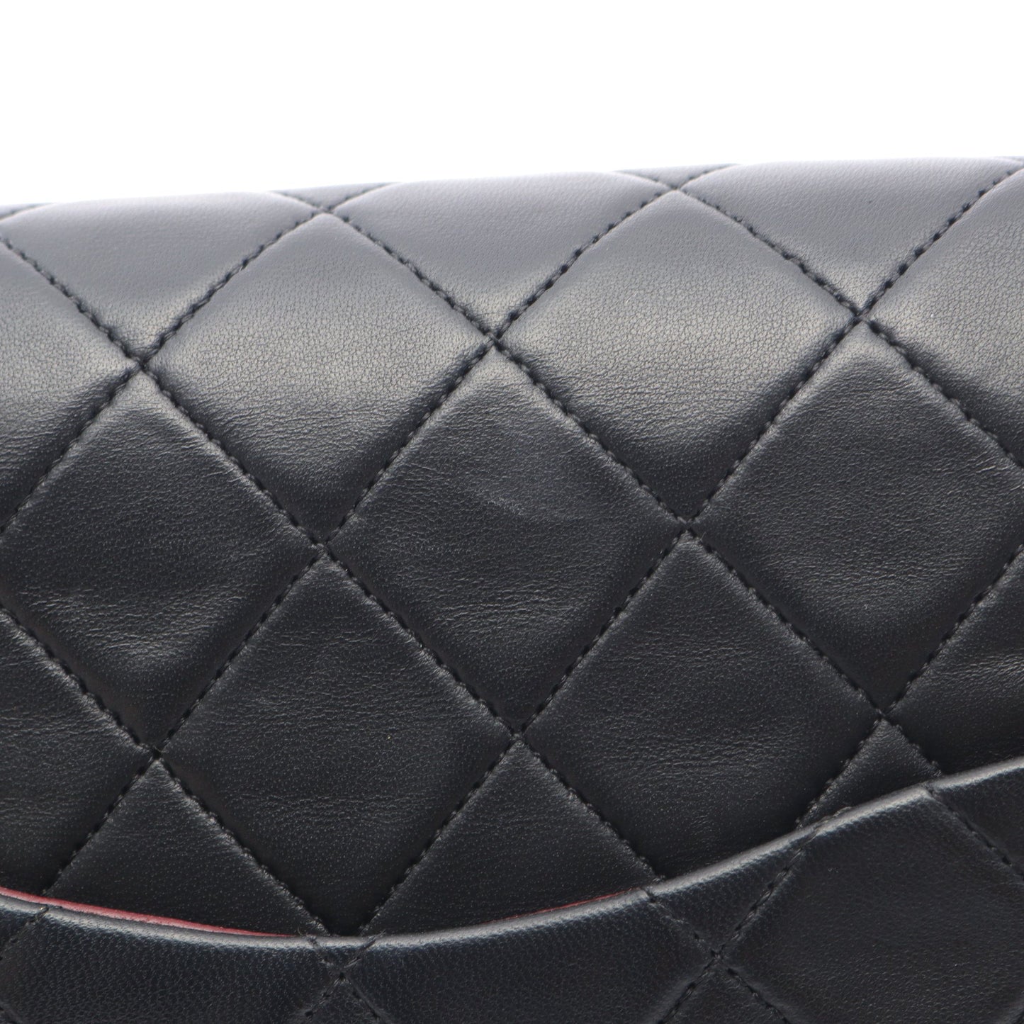 マトラッセ Wフラップ Wチェーンショルダーバッグ ラムスキン ブラック ゴールド金具 シャネル バッグ CHANEL