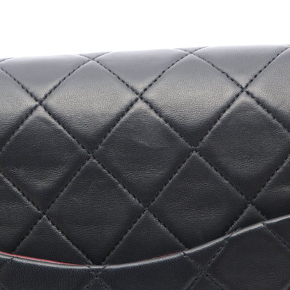 マトラッセ Wフラップ Wチェーンショルダーバッグ ラムスキン ブラック ゴールド金具 シャネル バッグ CHANEL