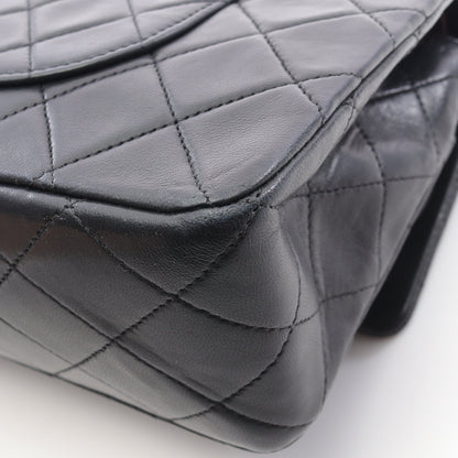 マトラッセ Wフラップ Wチェーンショルダーバッグ ラムスキン ブラック ゴールド金具 シャネル バッグ CHANEL