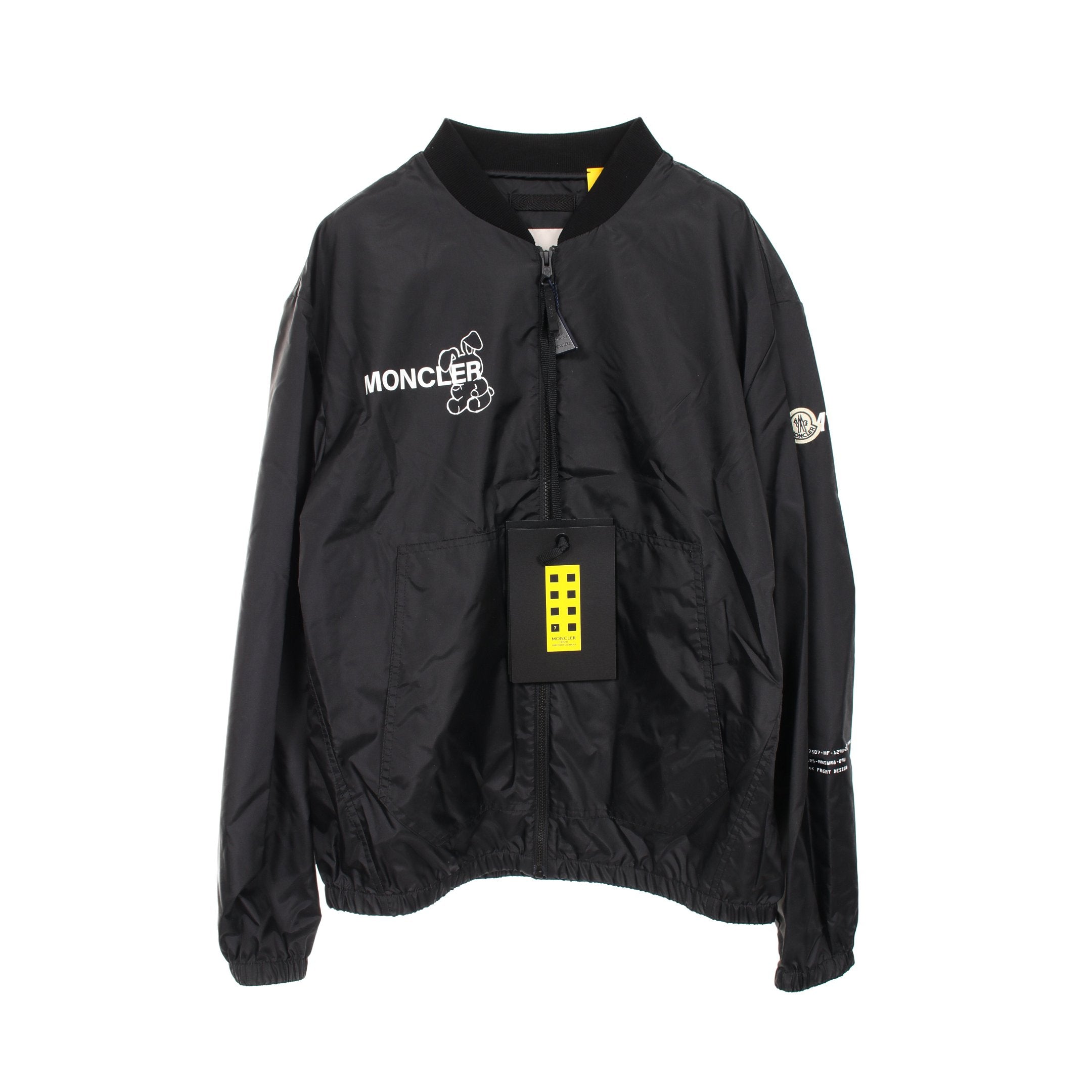 美品MONCLER モンクレール ナイロンブルゾン MA-1 ボンバージャケット MONCLER 黒 ナイロンボンバージャケット