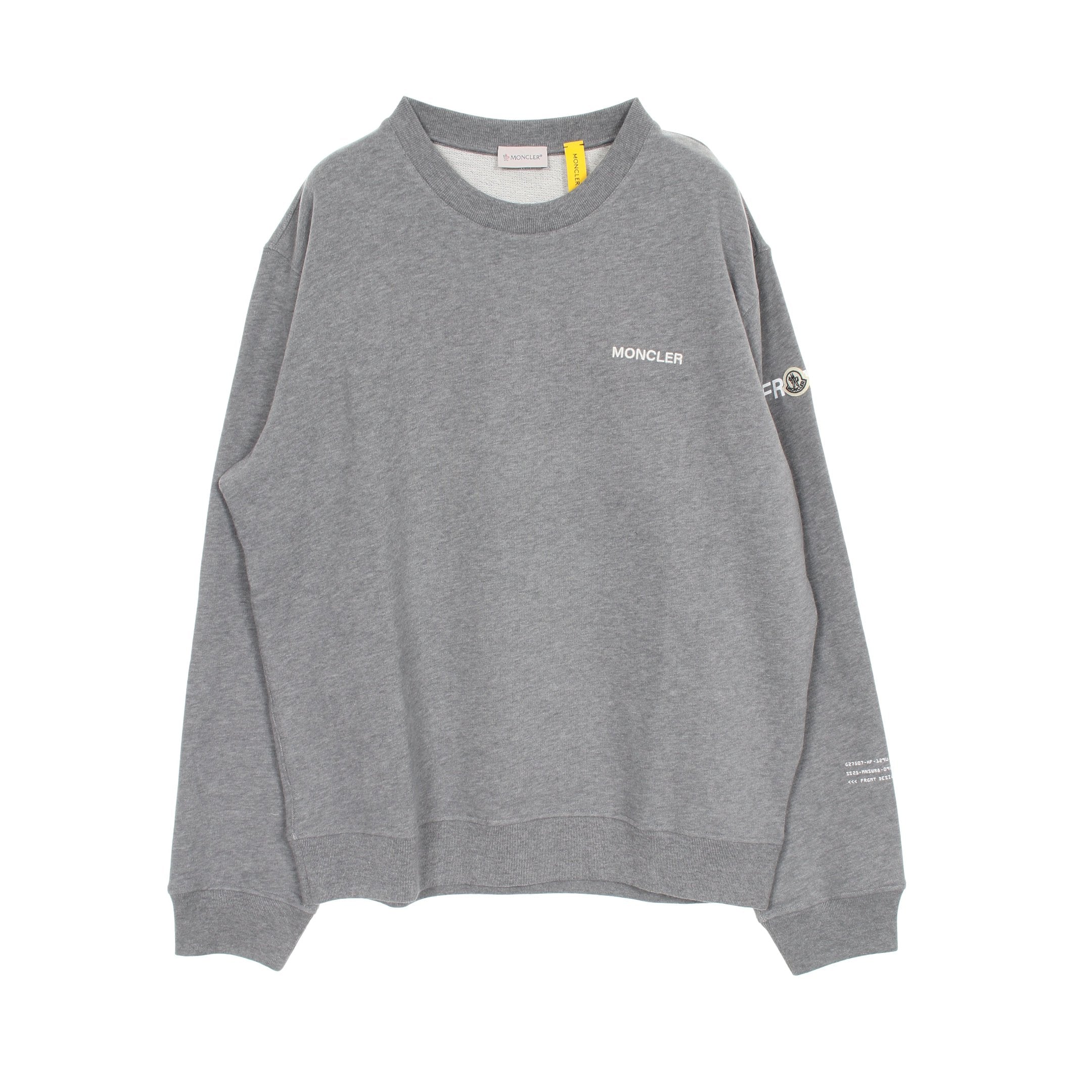 MONCLER グレー 長袖 Tシャツ XS MONCLER GENIUS 7 FRAGMENT HIROSHI FUJIWARA スウェットシャツ ロゴ