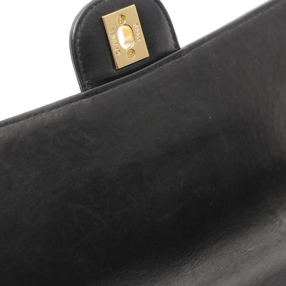 デカマトラッセ30 シングルフラップ Wチェーンショルダーバッグ ラムスキン ブラック ゴールド金具 シャネル バッグ CHANEL