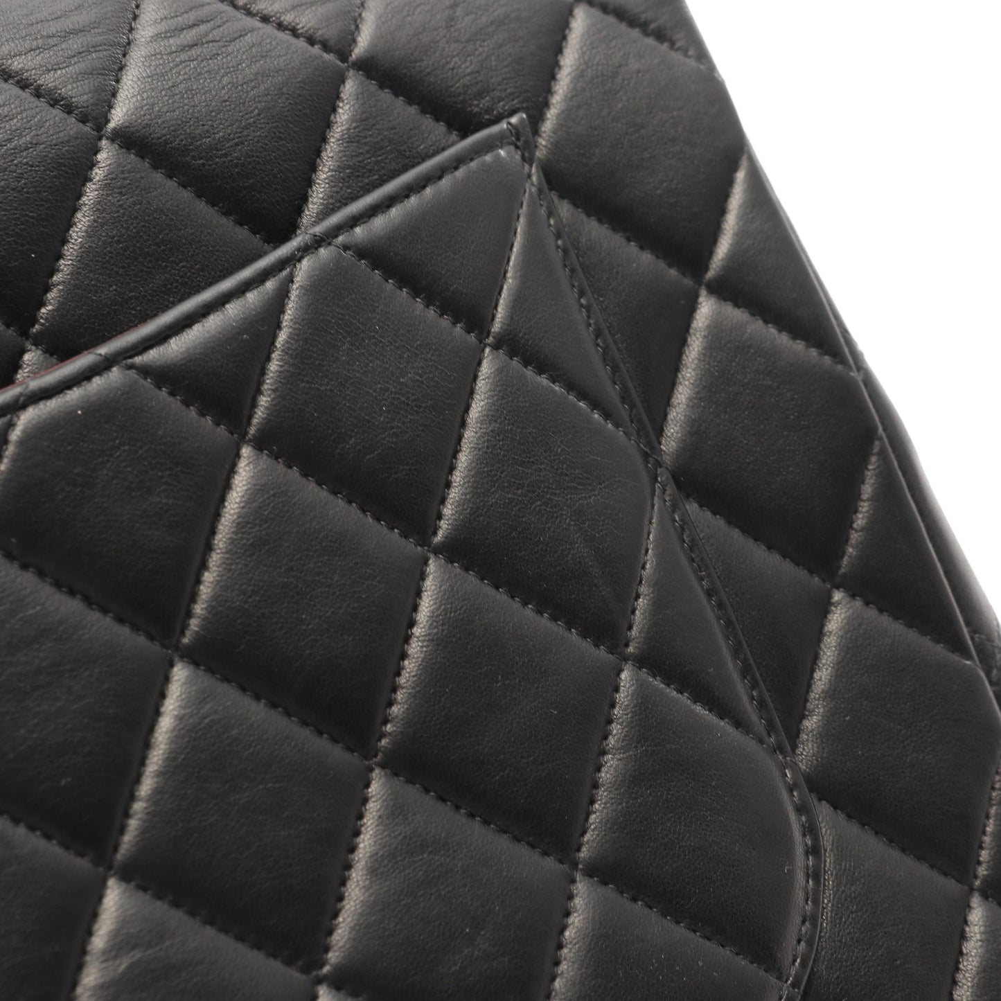 デカマトラッセ30 シングルフラップ Wチェーンショルダーバッグ ラムスキン ブラック ゴールド金具 シャネル バッグ CHANEL