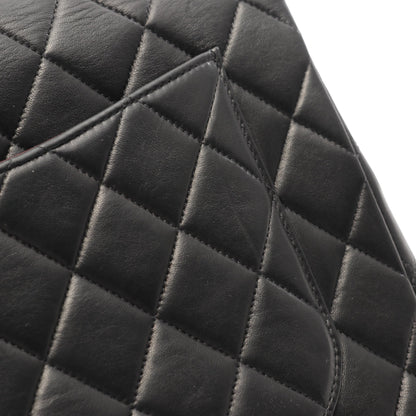 デカマトラッセ30 シングルフラップ Wチェーンショルダーバッグ ラムスキン ブラック ゴールド金具 シャネル バッグ CHANEL