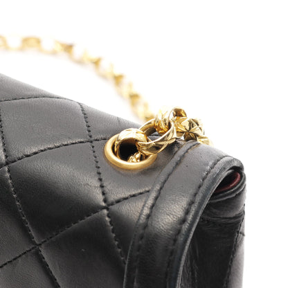 マトラッセ チェーンショルダーバッグ ラムスキン ブラック ゴールド金具 シャネル バッグ CHANEL