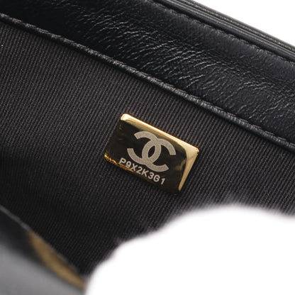 ボーイシャネル スモール チェーンショルダーバッグ レザー ブラック ゴールド ゴールド金具 シャネル バッグ CHANEL