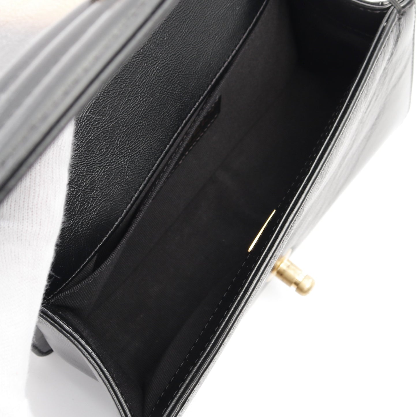 ボーイシャネル スモール チェーンショルダーバッグ レザー ブラック ゴールド ゴールド金具 シャネル バッグ CHANEL