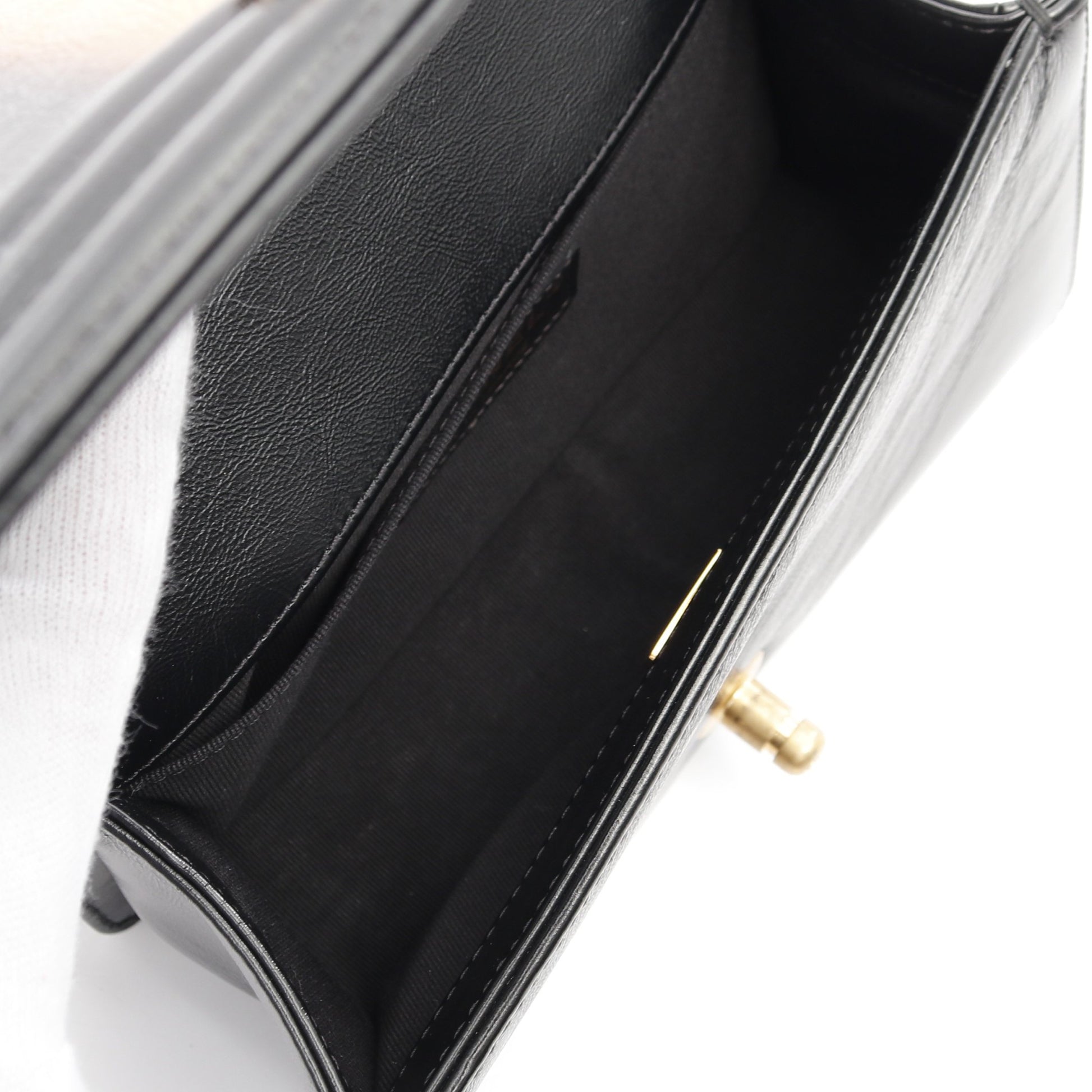 ボーイシャネル スモール チェーンショルダーバッグ レザー ブラック ゴールド ゴールド金具 シャネル バッグ CHANEL