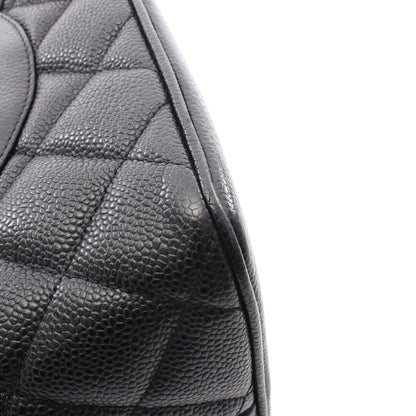 復刻トート ハンドバッグ トートバッグ キャビアスキン ブラック マットシルバー金具 シャネル バッグ CHANEL
