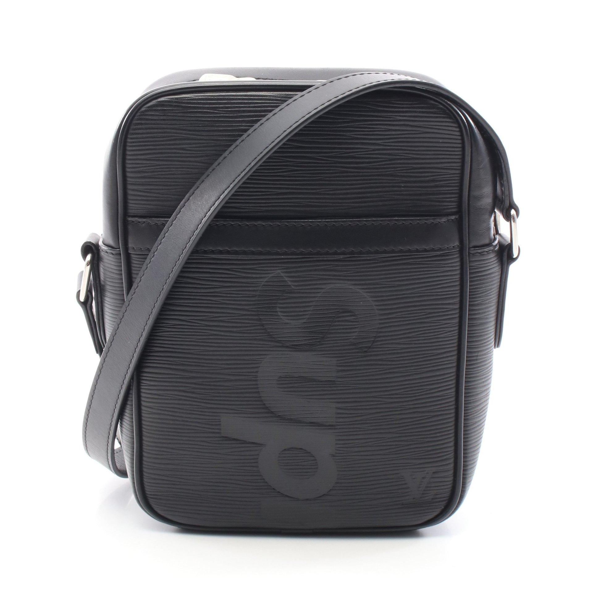 LOUIS VUITTON × Supreme ダヌーブPM エピ ノワール ショルダーバッグ レザー ブラック ルイヴィトン バッグ LOUIS VUITTON