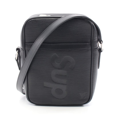 LOUIS VUITTON × Supreme ダヌーブPM エピ ノワール ショルダーバッグ レザー ブラック ルイヴィトン バッグ LOUIS VUITTON