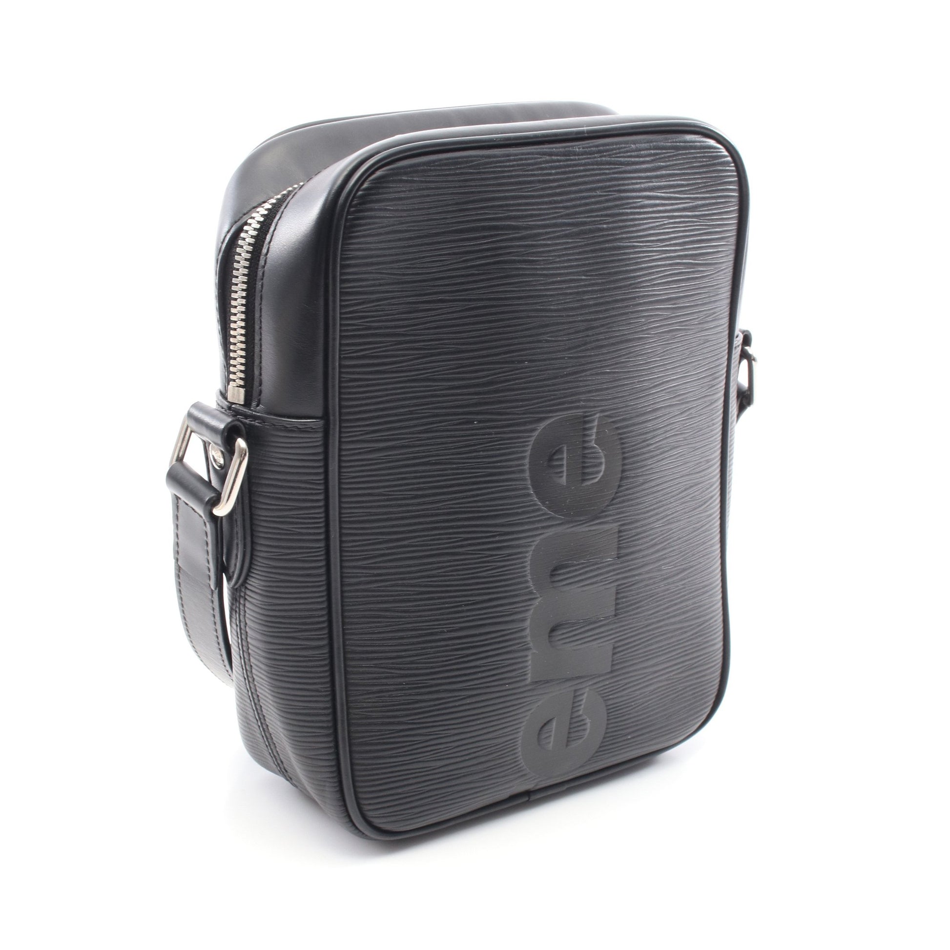 LOUIS VUITTON × Supreme ダヌーブPM エピ ノワール ショルダーバッグ レザー ブラック ルイヴィトン バッグ LOUIS VUITTON