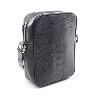 LOUIS VUITTON × Supreme ダヌーブPM エピ ノワール ショルダーバッグ レザー ブラック ルイヴィトン バッグ LOUIS VUITTON