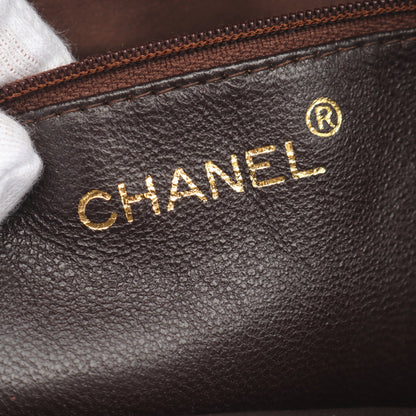 マトラッセ チェーンショルダーバッグ ラムスキン ライトブラウン ゴールド金具 シャネル バッグ CHANEL