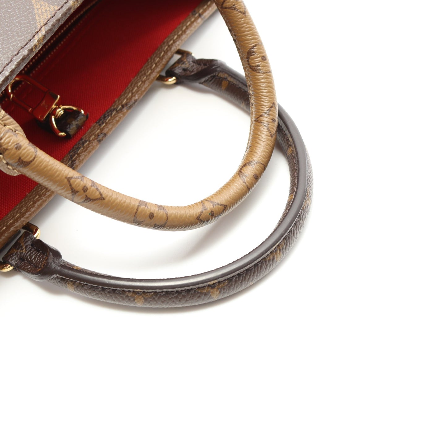 オンザゴーPM モノグラムリバース ハンドバッグ PVC ブラウン ベージュ 2WAY ルイヴィトン バッグ LOUIS VUITTON