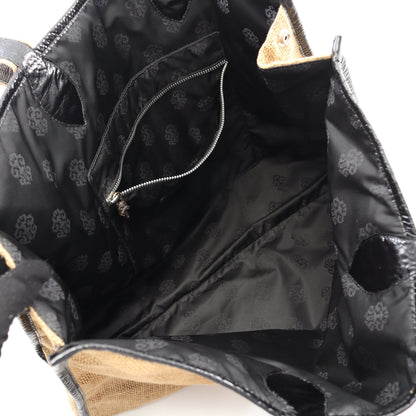 HORSESHOE BEACH BAG ショルダーバッグ トートバッグ ファブリック レザー ベージュ ブラック クロムハーツ バッグ Chrome Hearts
