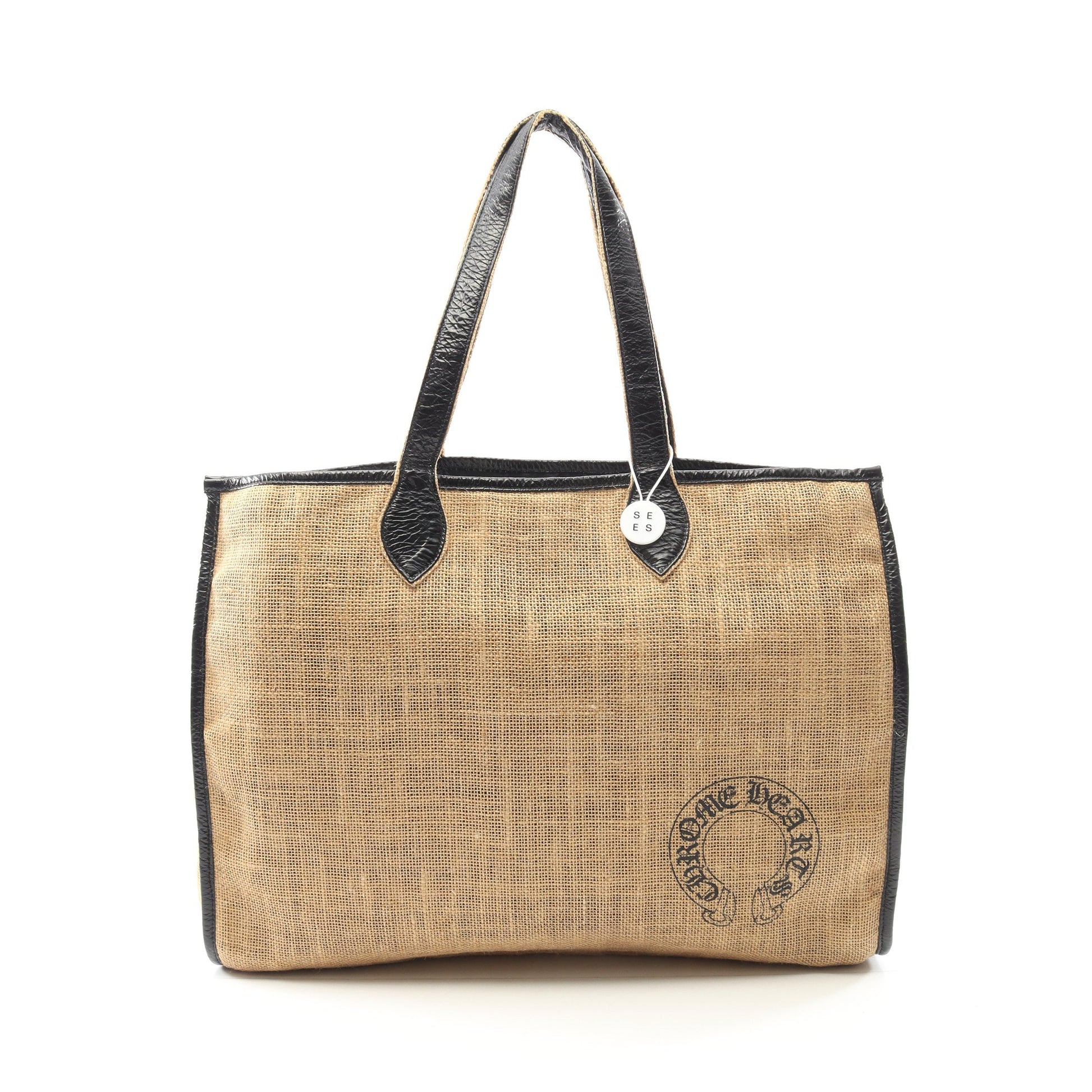 HORSESHOE BEACH BAG ショルダーバッグ トートバッグ ファブリック レザー ベージュ ブラック クロムハーツ バッグ Chrome Hearts