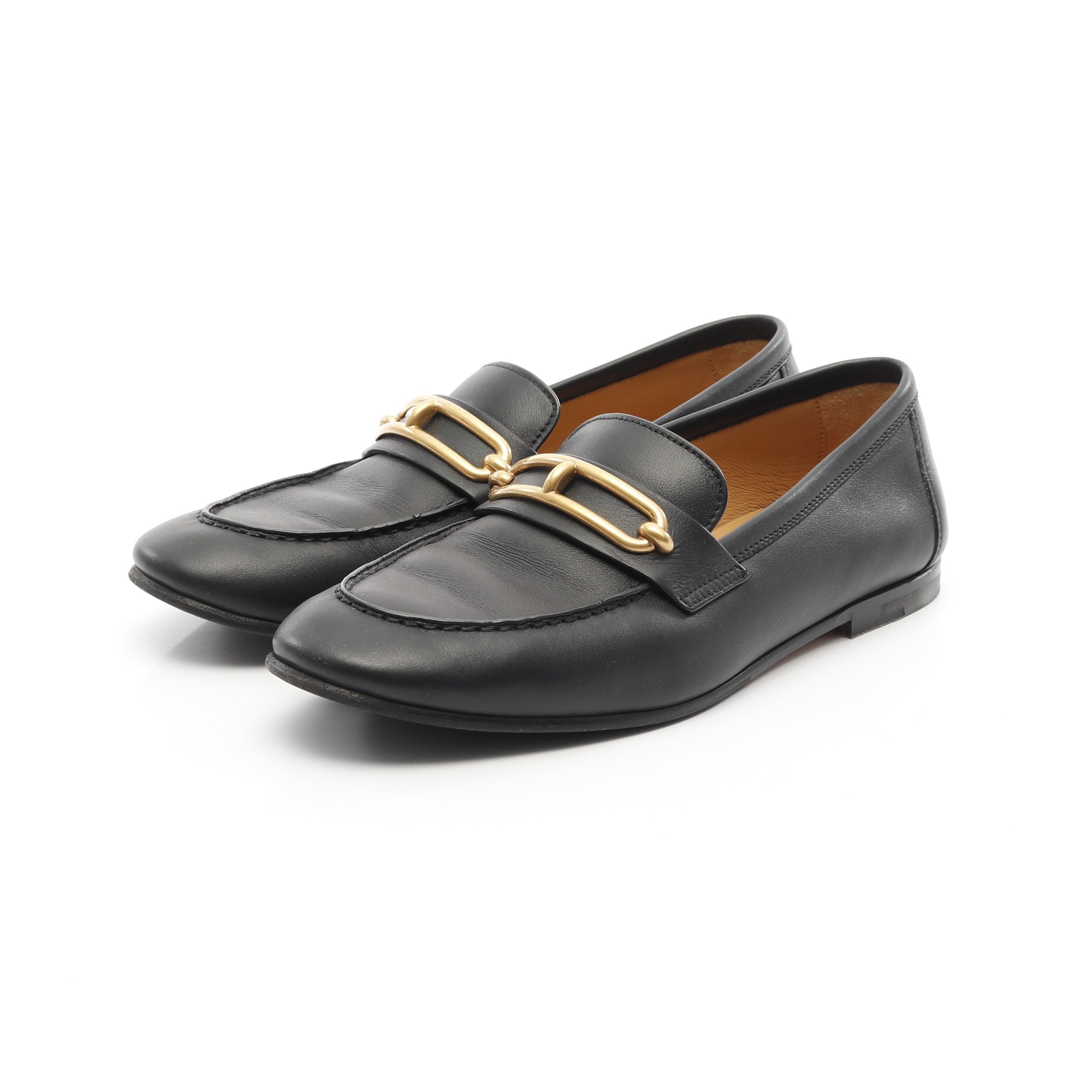 HERMES ブラック ローファー