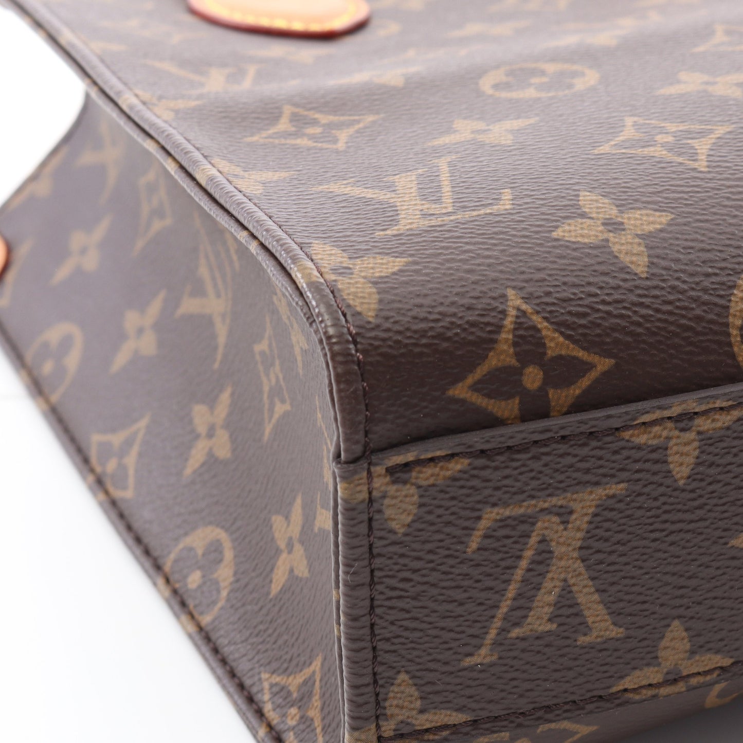 サックプラ BB ハンドバッグ PVC レザー ブラウン 2WAY ルイヴィトン バッグ LOUIS VUITTON