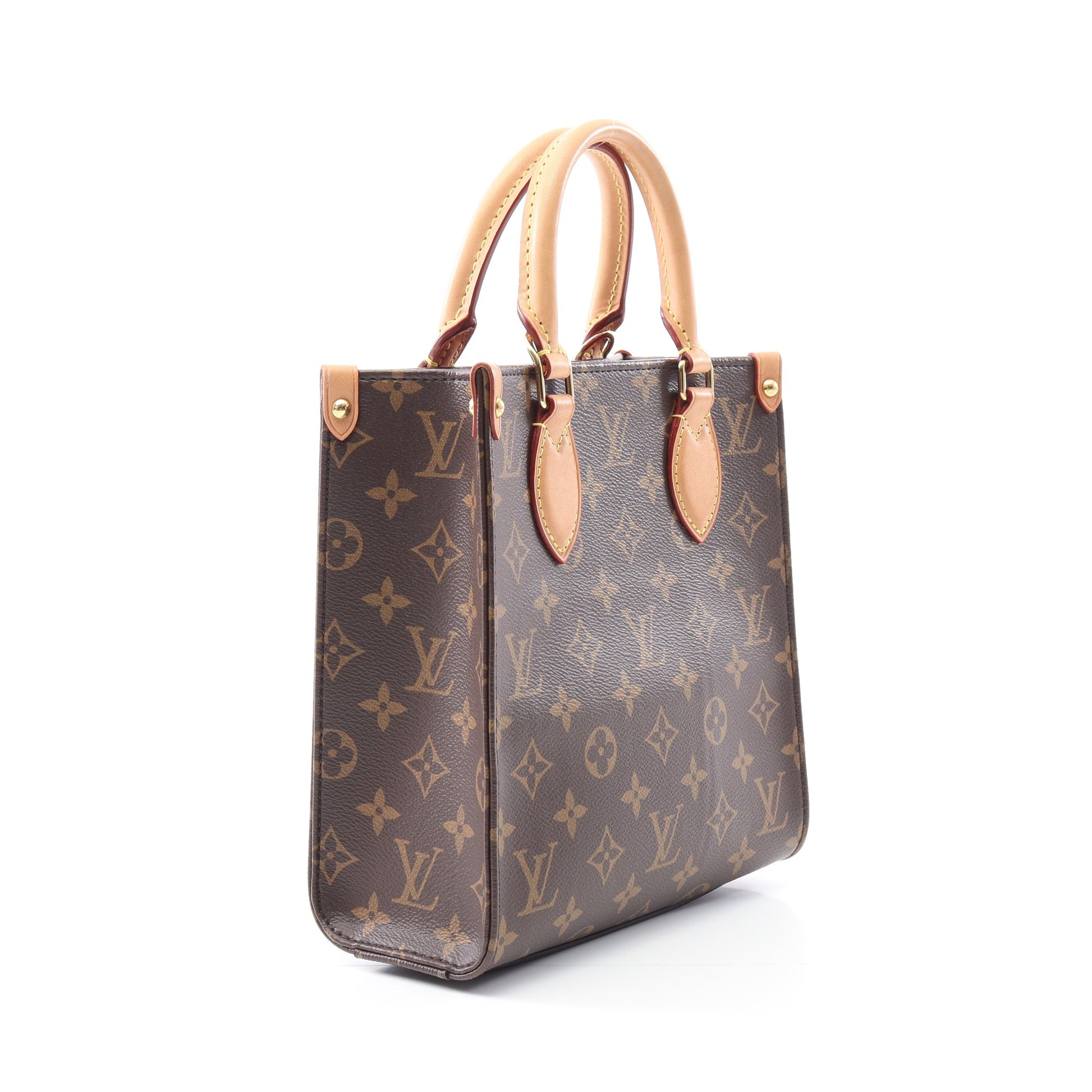 サックプラ BB ハンドバッグ PVC レザー ブラウン 2WAY ルイヴィトン バッグ LOUIS VUITTON