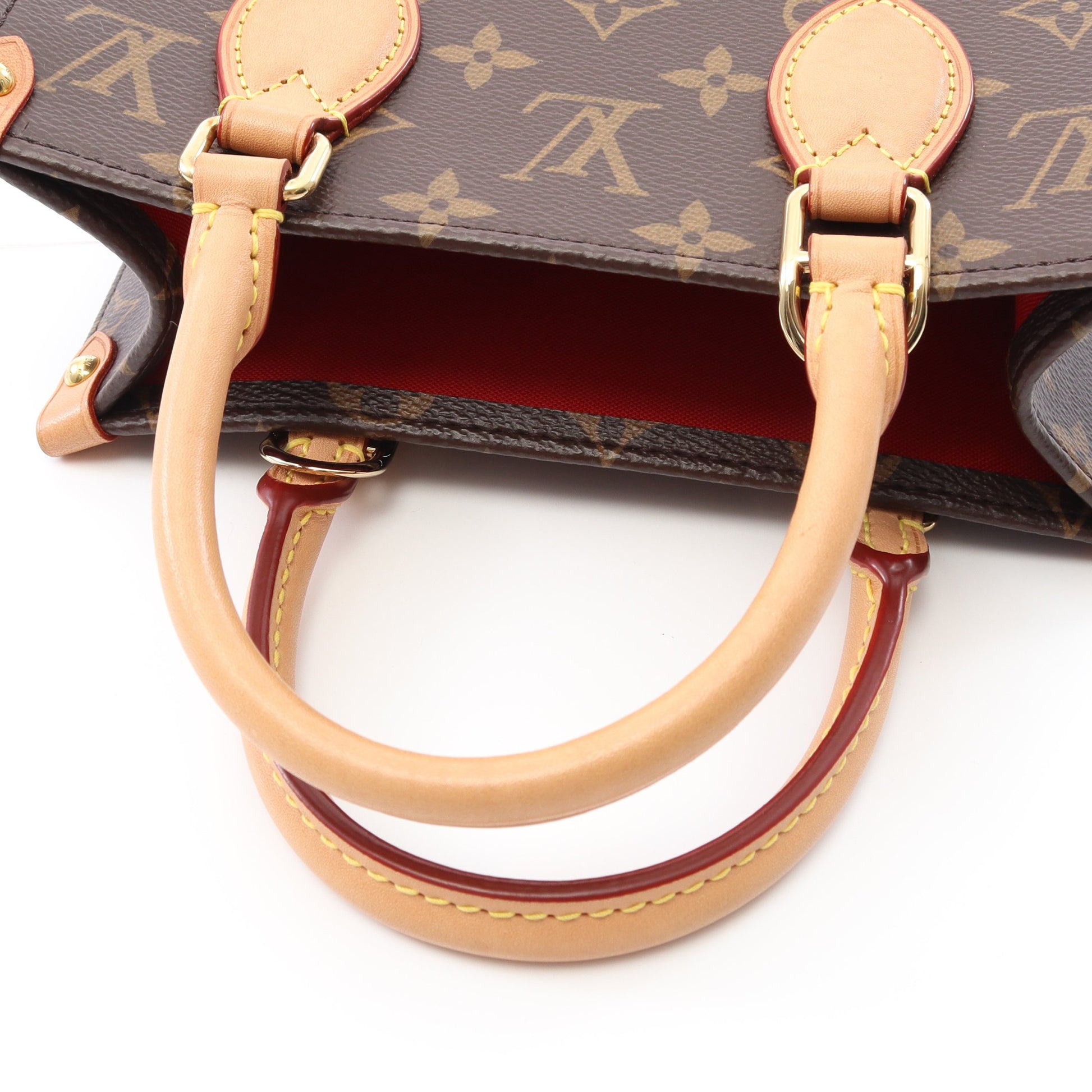 サックプラ BB ハンドバッグ PVC レザー ブラウン 2WAY ルイヴィトン バッグ LOUIS VUITTON