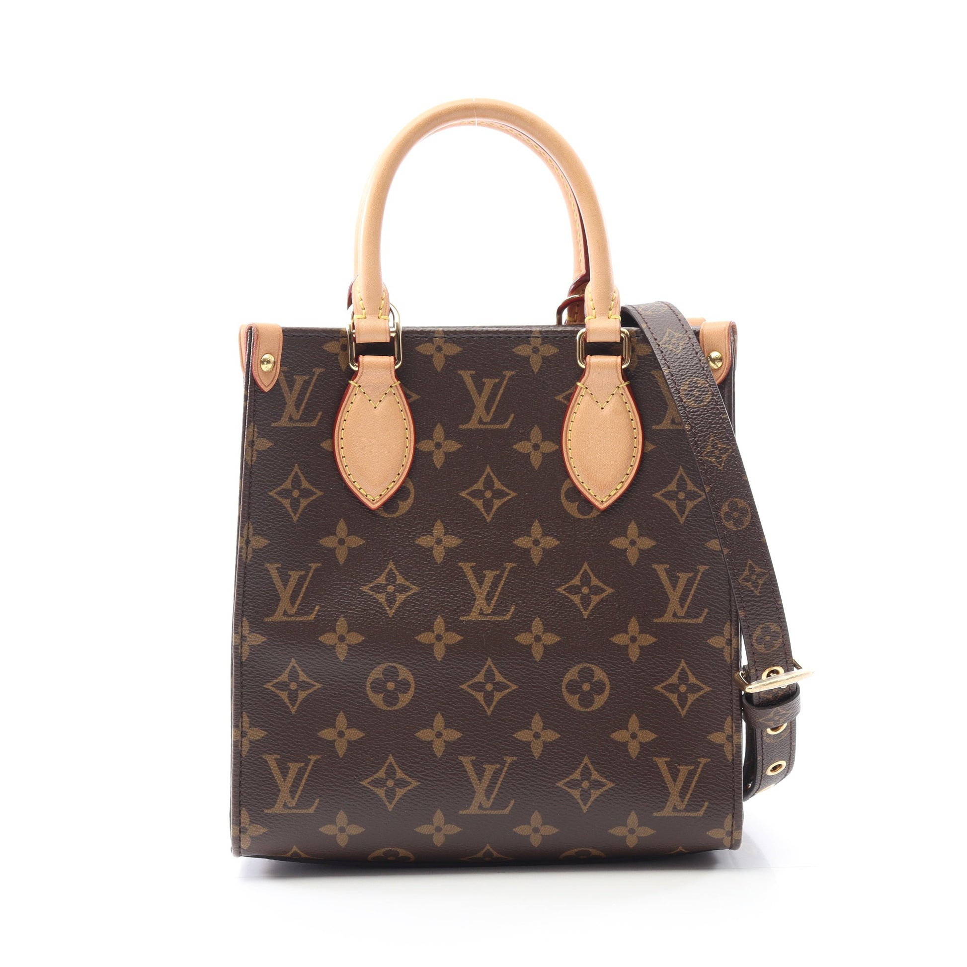 サックプラ BB ハンドバッグ PVC レザー ブラウン 2WAY ルイヴィトン バッグ LOUIS VUITTON