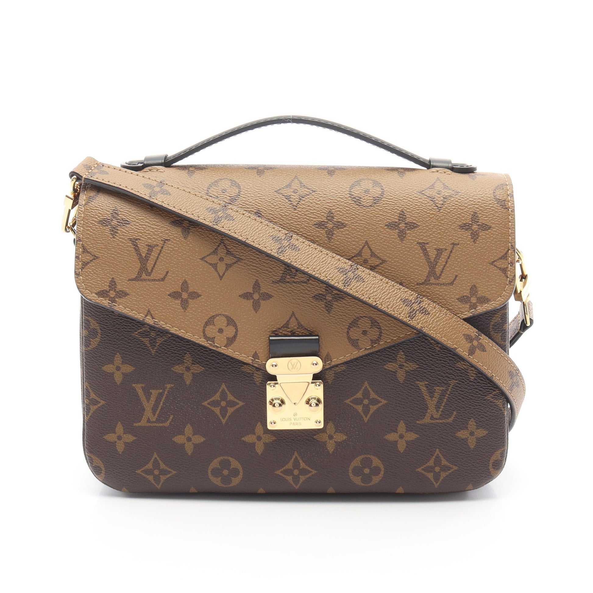 ポシェット メティス MM モノグラムリバース ハンドバッグ PVC レザー ブラウン ブラック 2WAY ルイヴィトン バッグ LOUIS VUITTON