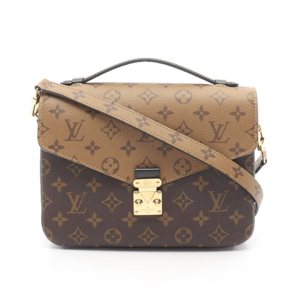 ポシェット メティス MM モノグラムリバース ハンドバッグ PVC レザー ブラウン ブラック 2WAY ルイヴィトン バッグ LOUIS VUITTON