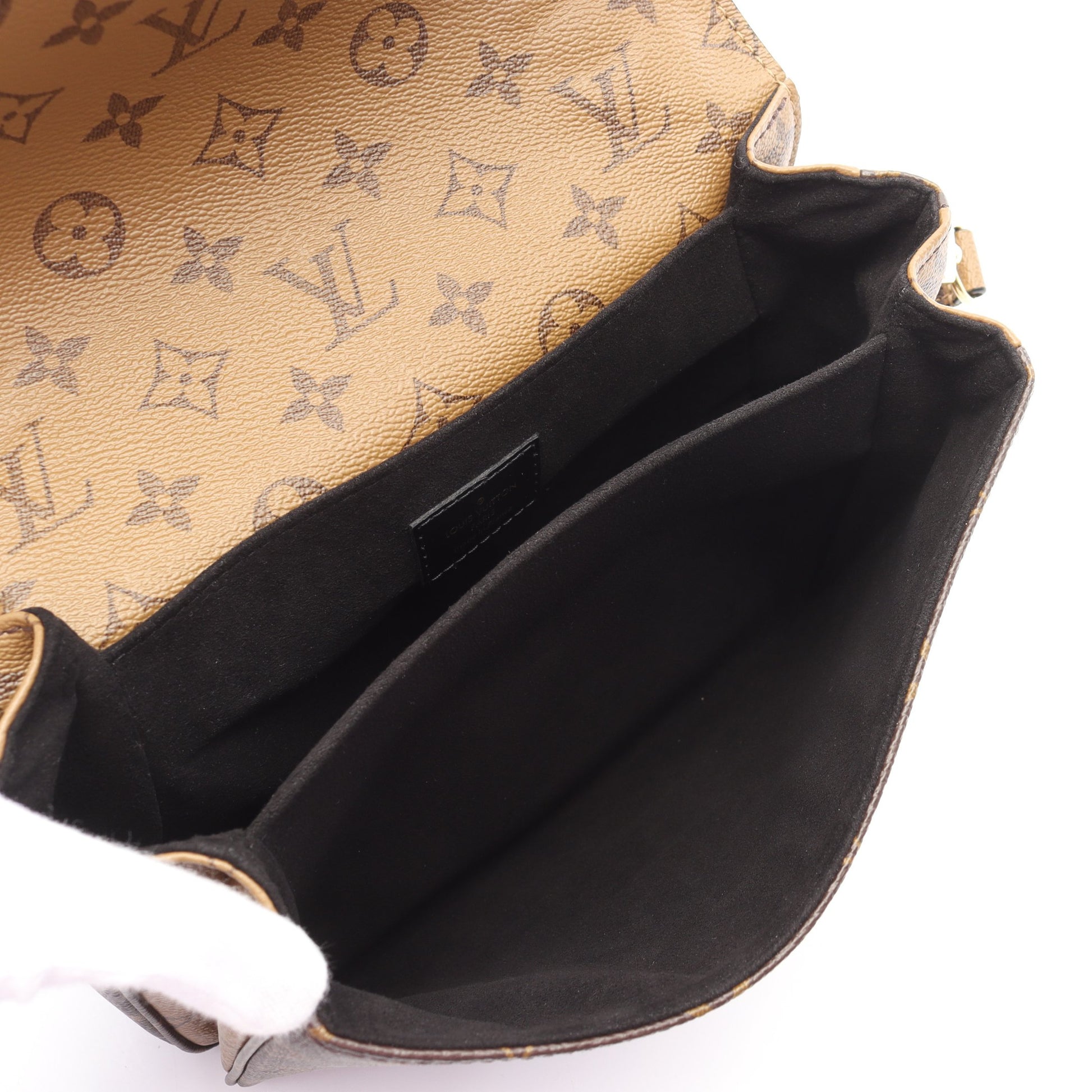 ポシェット メティス MM モノグラムリバース ハンドバッグ PVC レザー ブラウン ブラック 2WAY ルイヴィトン バッグ LOUIS VUITTON