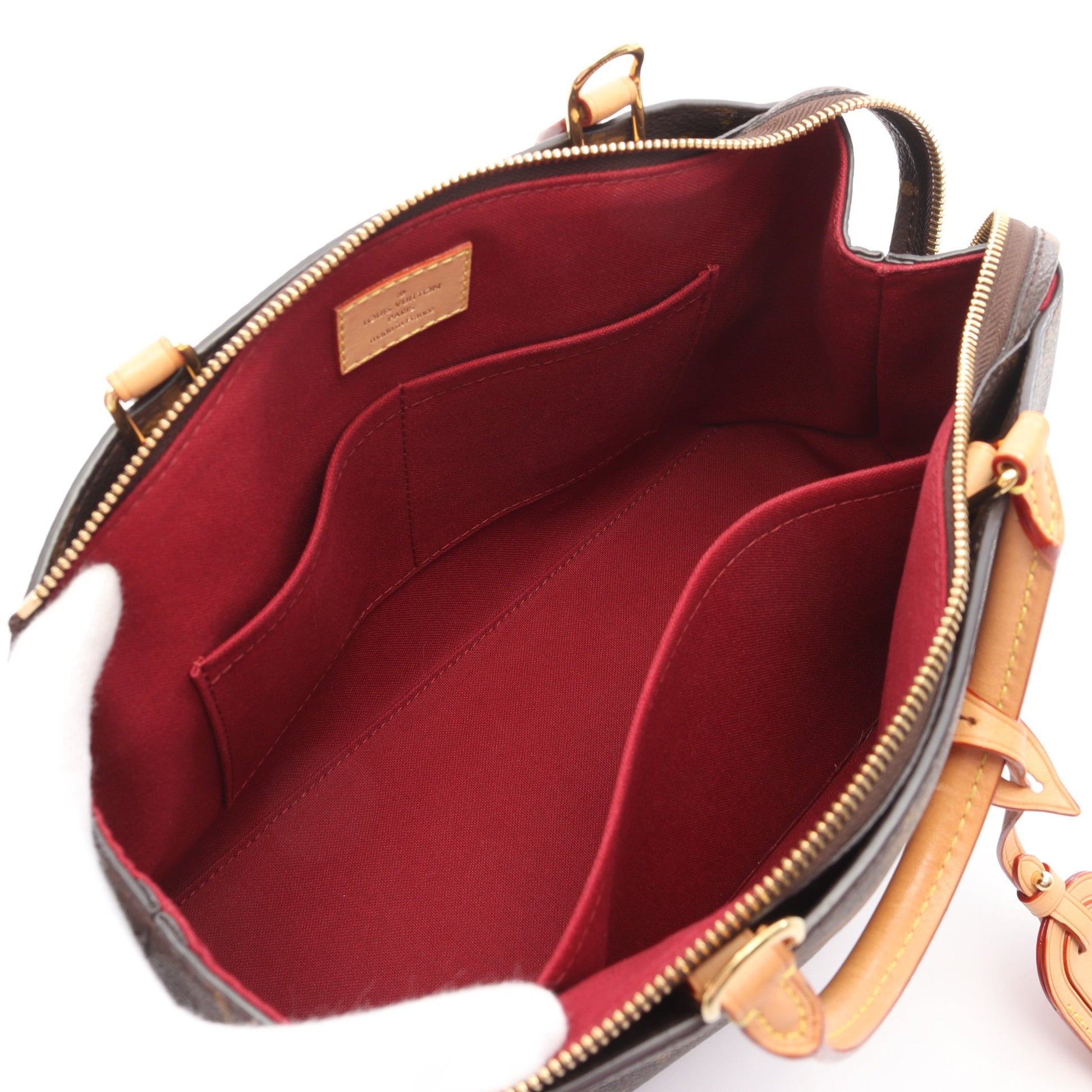 プティ パレPM モノグラム ハンドバッグ PVC レザー ブラウン 2WAY ルイヴィトン バッグ LOUIS VUITTON