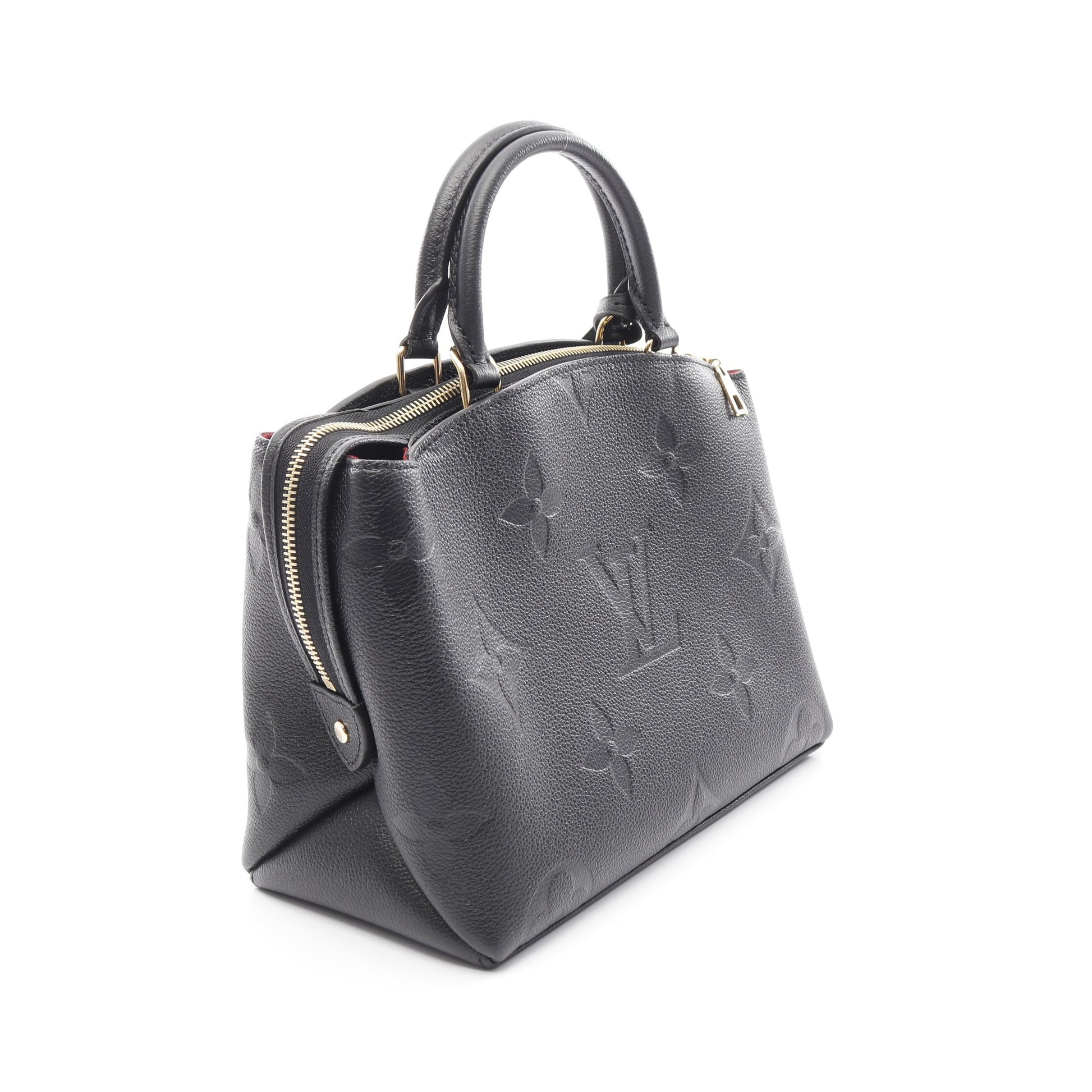 プティ パレPM モノグラムアンプラント ハンドバッグ レザー ブラック 2WAY ルイヴィトン バッグ LOUIS VUITTON