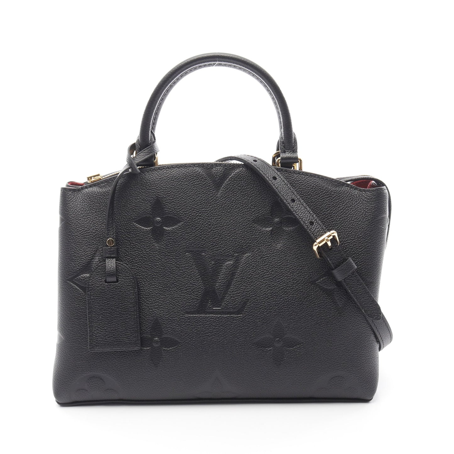 プティ パレPM モノグラムアンプラント ハンドバッグ レザー ブラック 2WAY ルイヴィトン バッグ LOUIS VUITTON