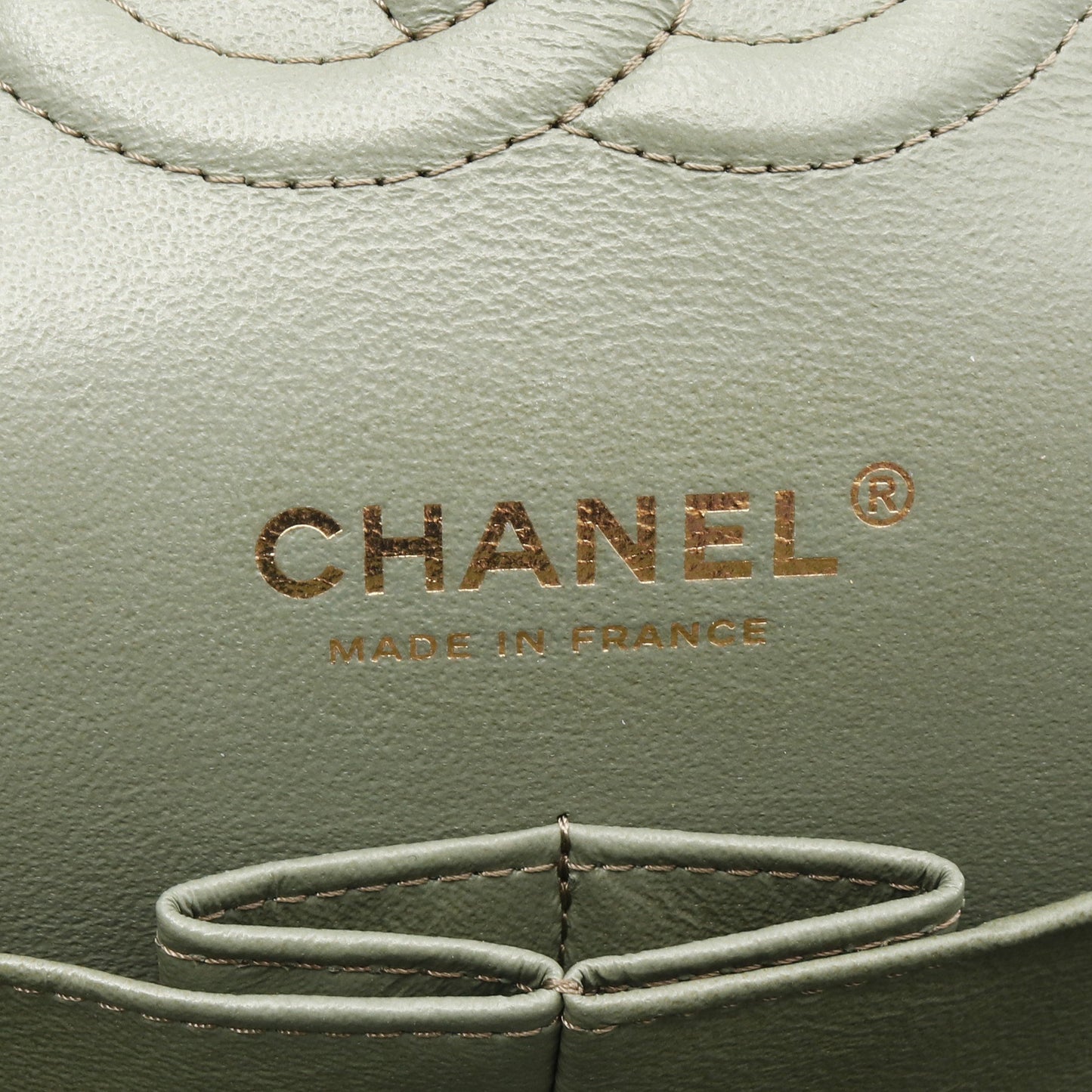 マトラッセ Wフラップ Wチェーンショルダーバッグ キャビアスキン ライトグリーン ゴールド金具 シャネル バッグ CHANEL