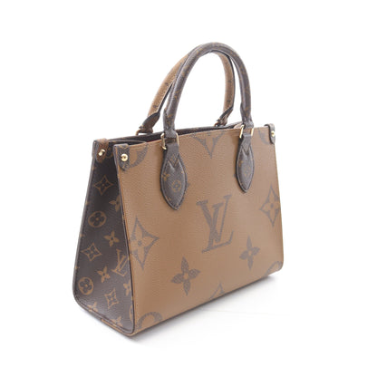 オンザゴーPM モノグラムリバース ハンドバッグ PVC ブラウン ベージュ 2WAY ルイヴィトン バッグ LOUIS VUITTON