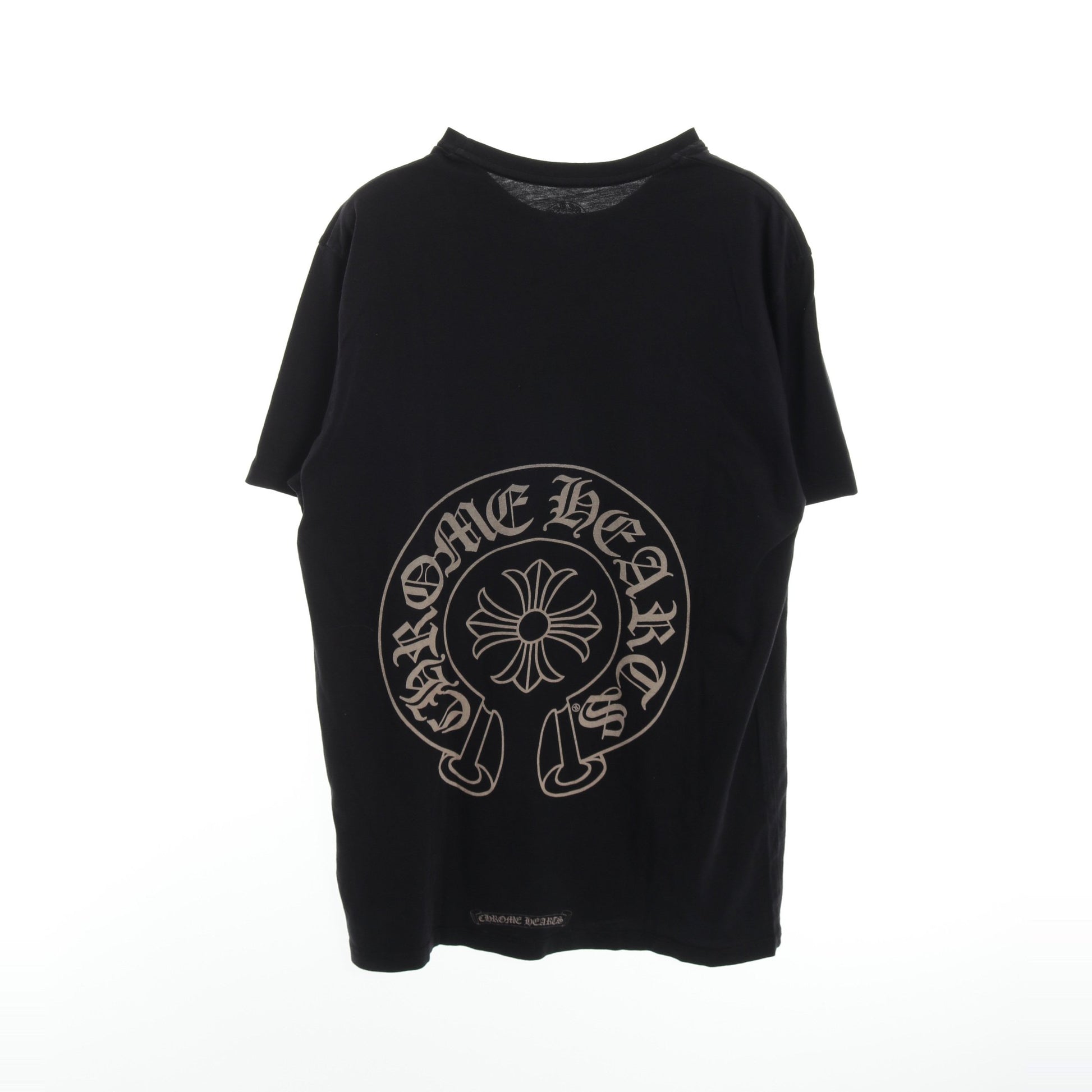 ホースシュー Tシャツ クルーネック 半袖 コットン ブラック クロム 