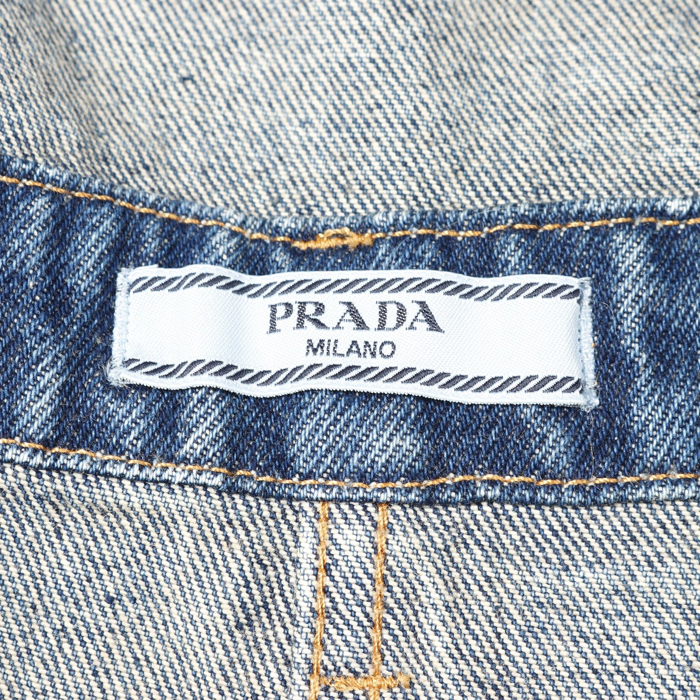 デニム ジャンプスーツ オールインワン コットン ブルー プラダ ワンピース PRADA