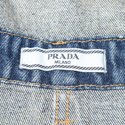 デニム ジャンプスーツ オールインワン コットン ブルー プラダ ワンピース PRADA