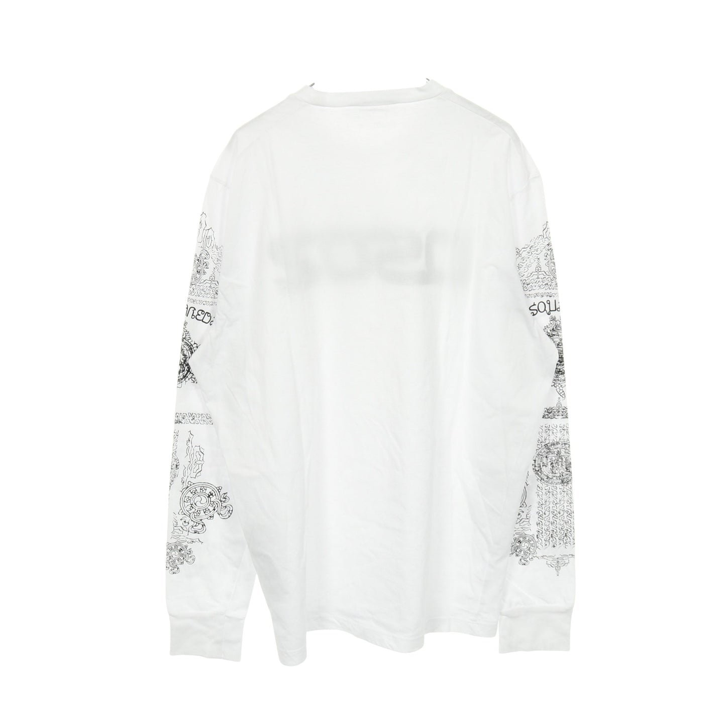 ロゴプリント 長袖Tシャツ コットン ホワイト ブラック ディースクエアード トップス DSQUARED2