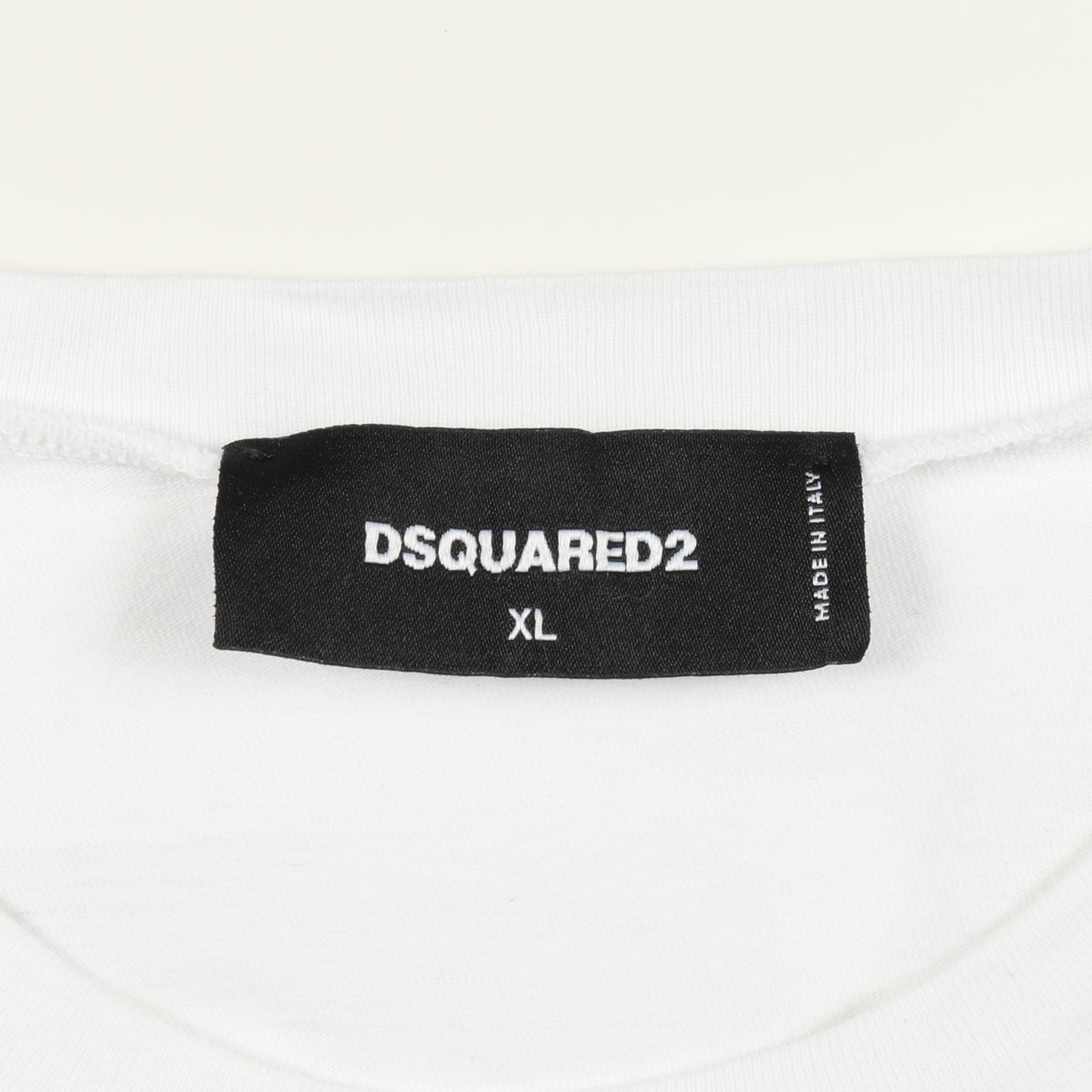 ロゴプリント 長袖Tシャツ コットン ホワイト ブラック ディースクエアード トップス DSQUARED2