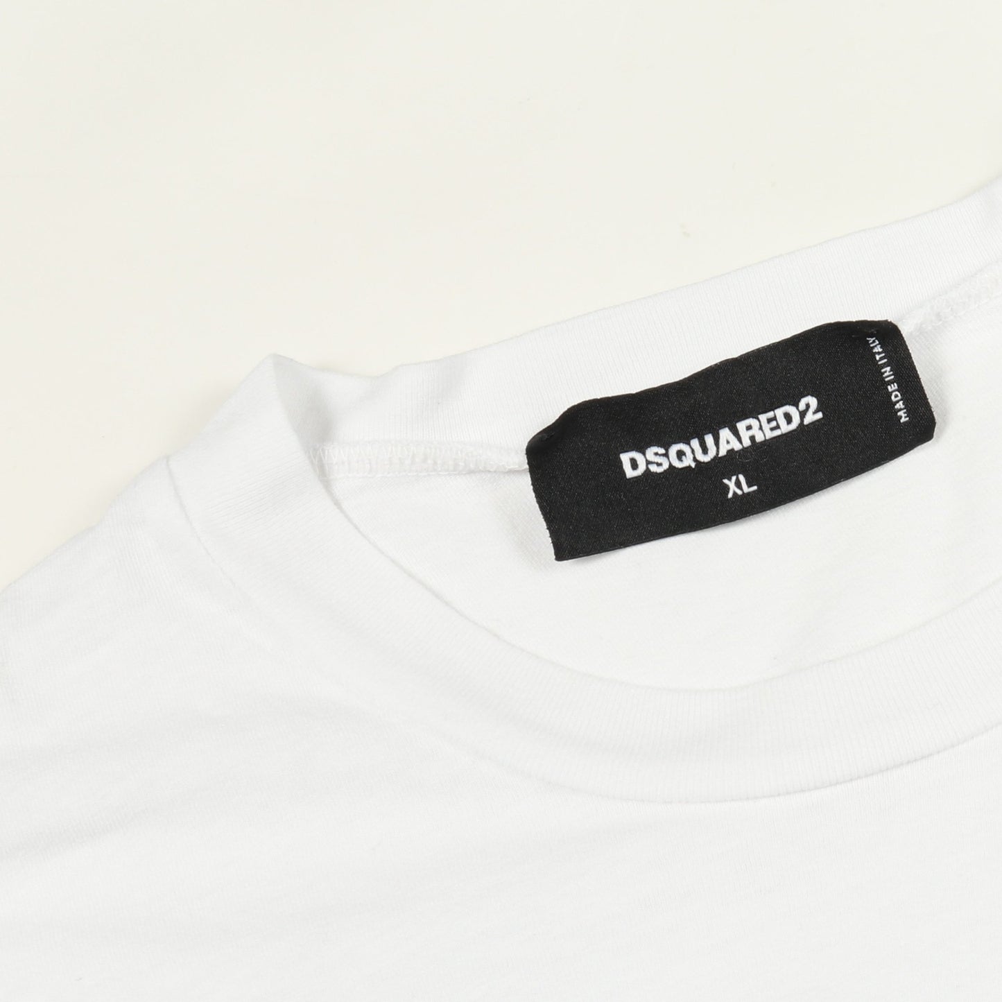 ロゴプリント 長袖Tシャツ コットン ホワイト ブラック ディースクエアード トップス DSQUARED2