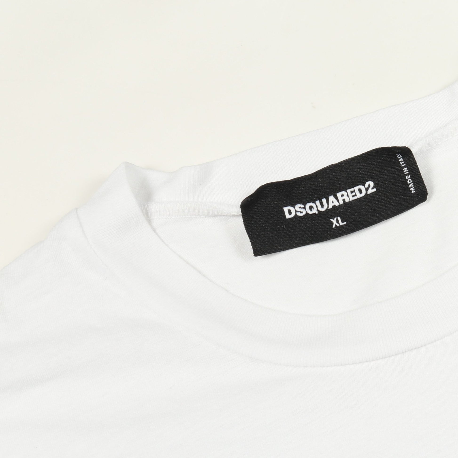 ロゴプリント 長袖Tシャツ コットン ホワイト ブラック ディースクエアード トップス DSQUARED2