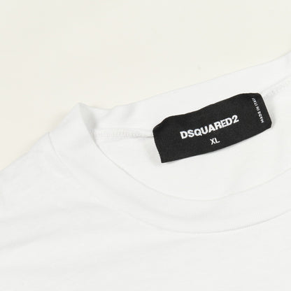 ロゴプリント 長袖Tシャツ コットン ホワイト ブラック ディースクエアード トップス DSQUARED2