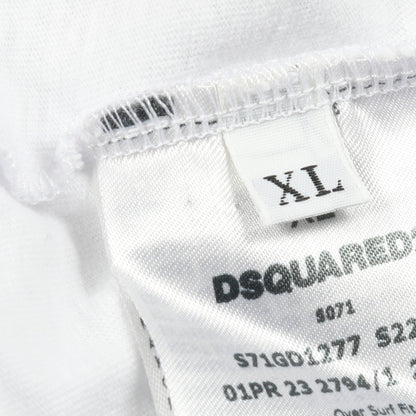 ロゴプリント 長袖Tシャツ コットン ホワイト ブラック ディースクエアード トップス DSQUARED2